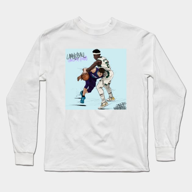 Lamelo Ball Long Sleeve T-Shirt by tea rent illustrations